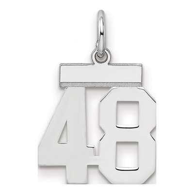 Sterling Silver Number 48 Pendant