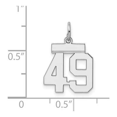 Sterling Silver Number 49 Pendant – view 4