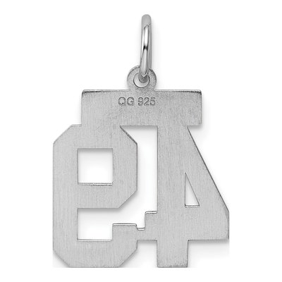 Sterling Silver Number 49 Pendant – view 5