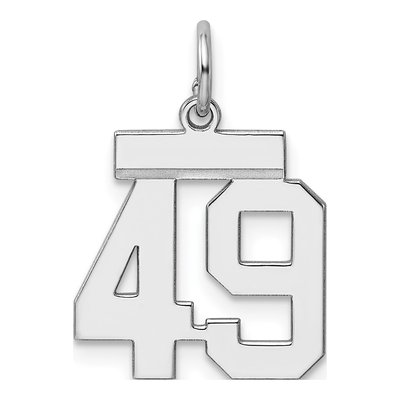 Sterling Silver Number 49 Pendant