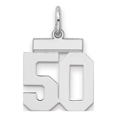 Sterling Silver Number 50 Charm