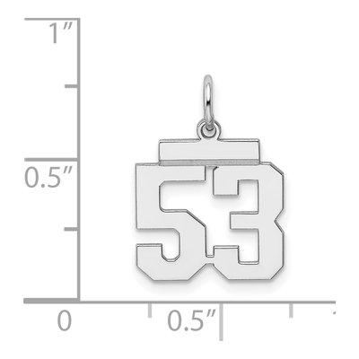 Sterling Silver Number 53 Charm – view 4