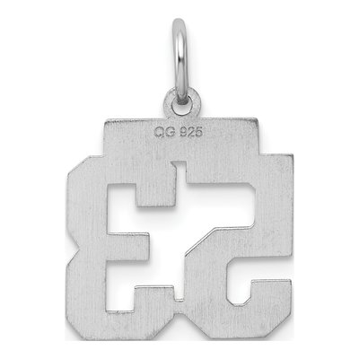 Sterling Silver Number 53 Charm – view 5