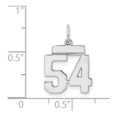 Sterling Silver Number 54 Charm – view 4