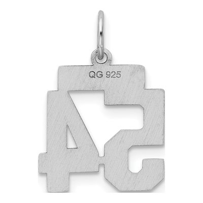 Sterling Silver Number 54 Charm – view 5