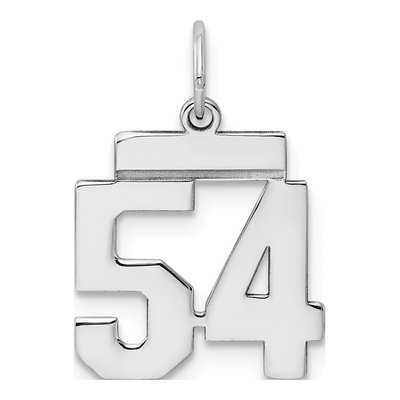 Sterling Silver Number 54 Charm