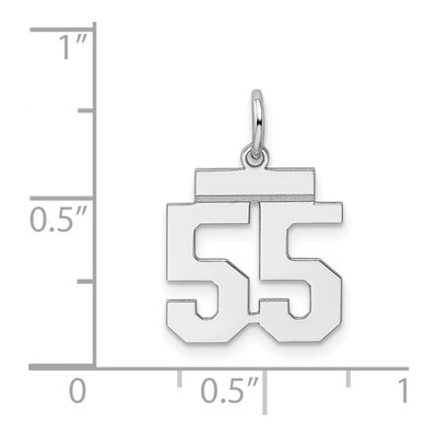 Sterling Silver Number 55 Charm – view 4