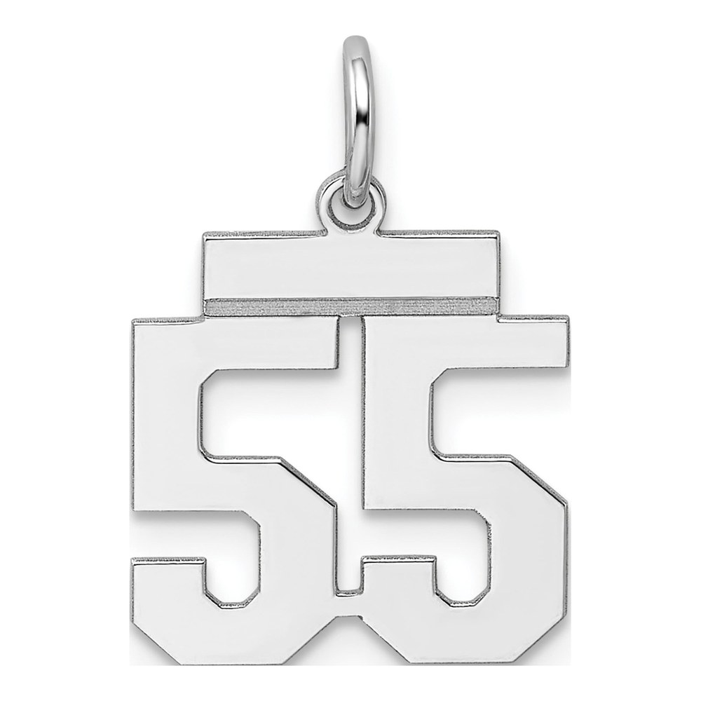 Sterling Silver Number 55 Charm