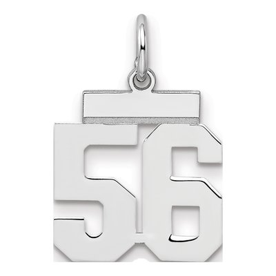 Sterling Silver Number 56 Charm