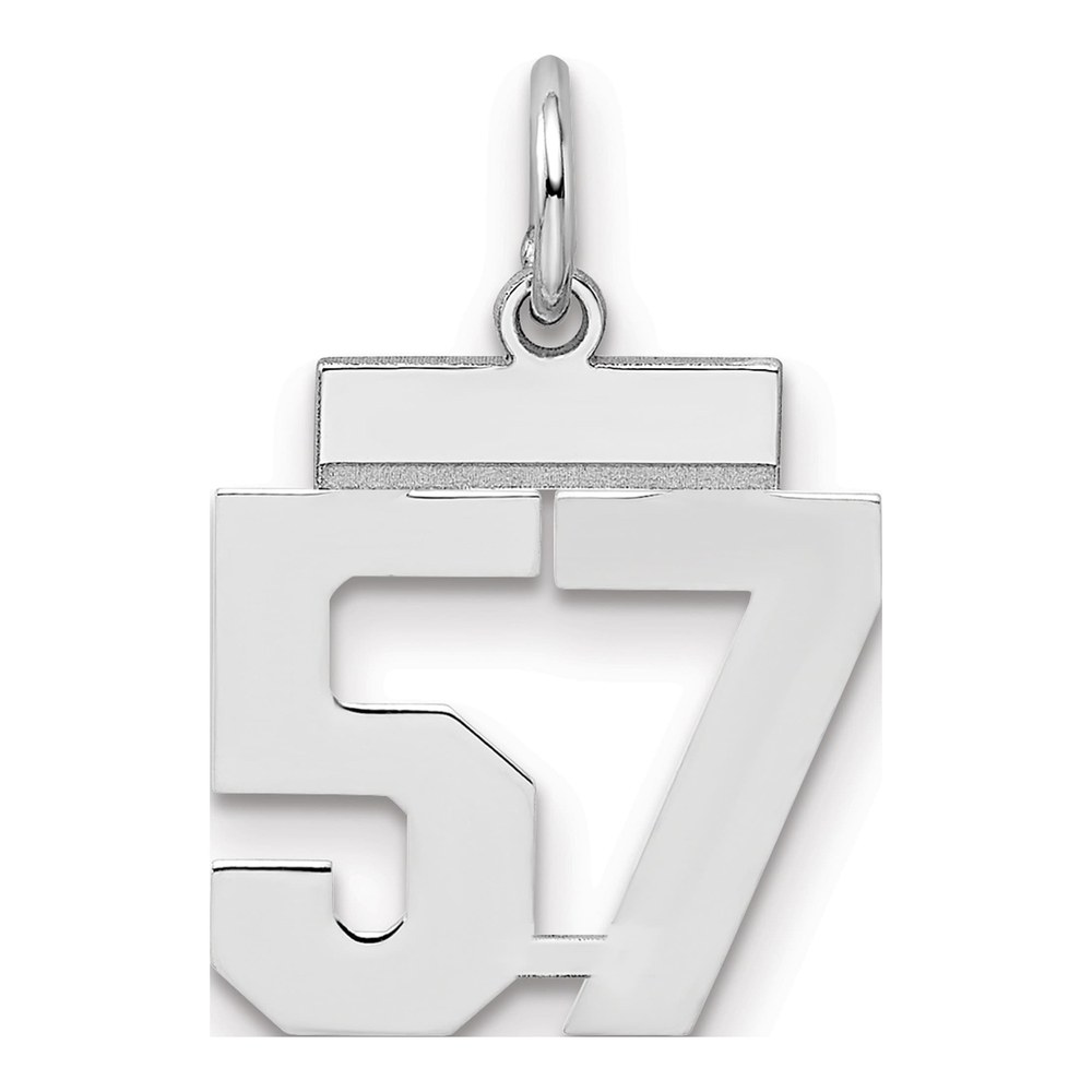 Sterling Silver Number 57 Charm
