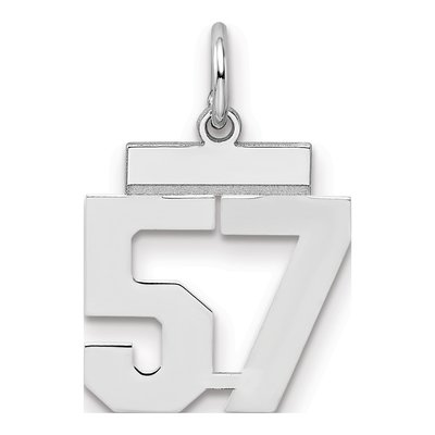 Sterling Silver Number 57 Charm