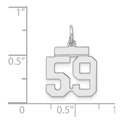 Sterling Silver Number 59 Pendant – view 4