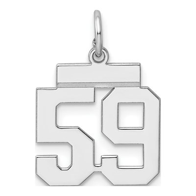 Sterling Silver Number 59 Pendant