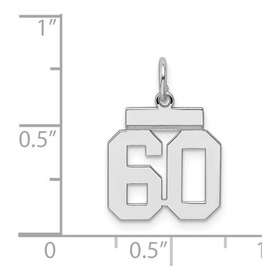 Sterling Silver Number 60 Charm – view 4