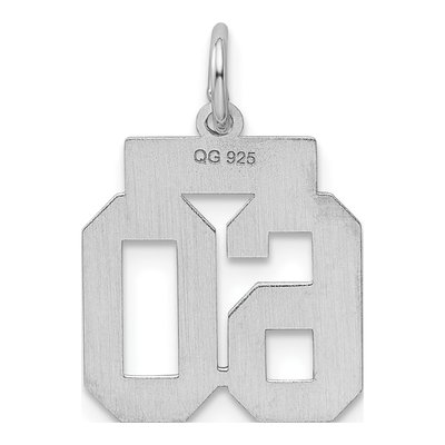 Sterling Silver Number 60 Charm – view 5