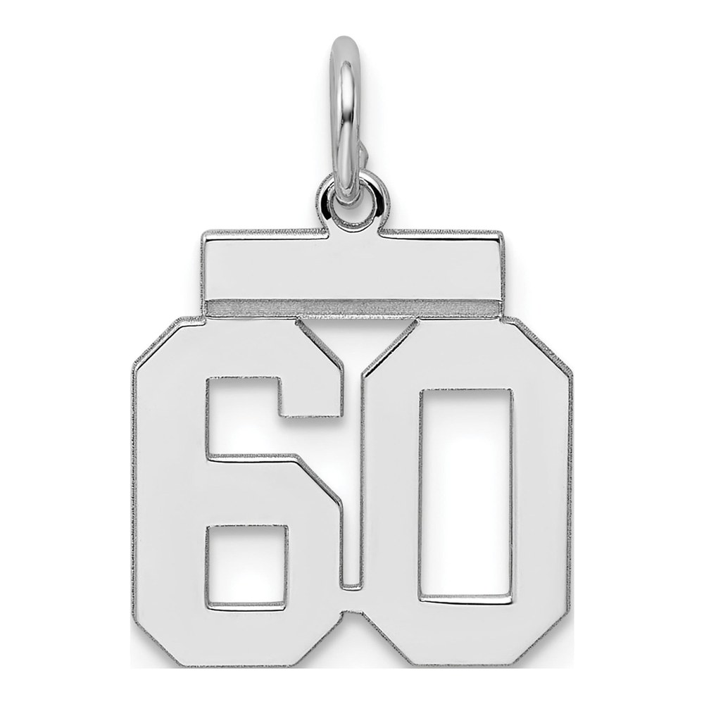 Sterling Silver Number 60 Charm