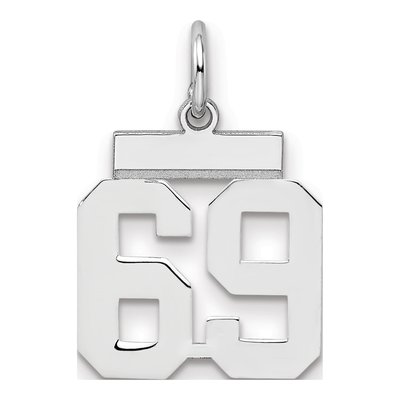 Sterling Silver Number 69 Charm