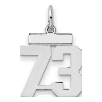 Sterling Silver Number 73 Pendant
