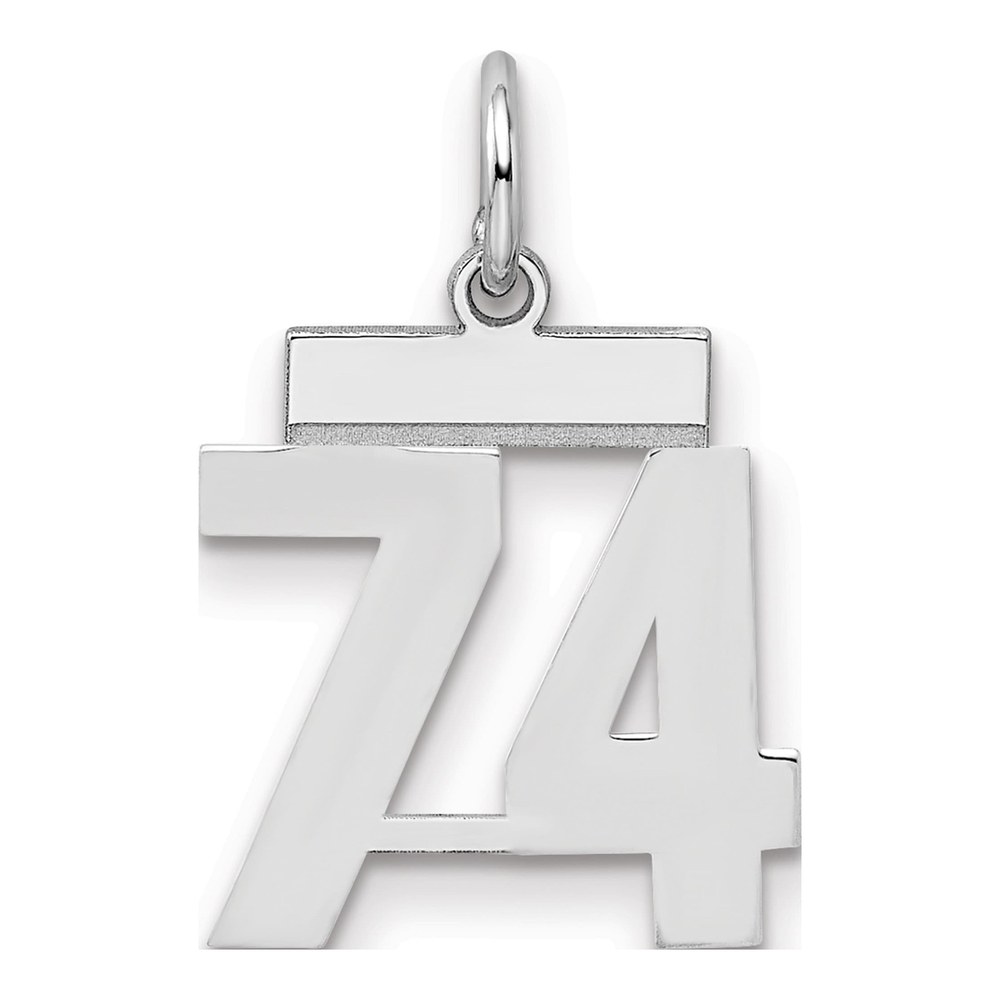 Sterling Silver Number 74 Charm