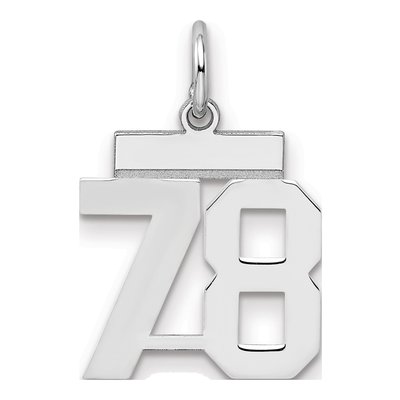 Sterling Silver Number 78 Charm