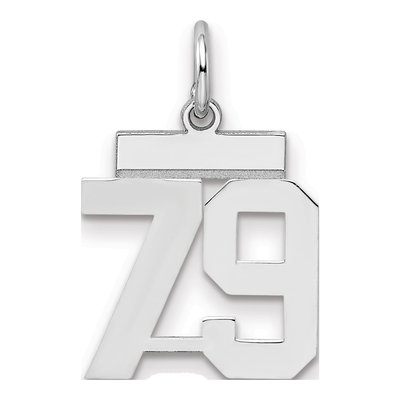 Sterling Silver Number 79 Charm