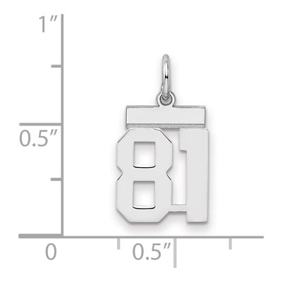 Sterling Silver Number 81 Pendant – view 2