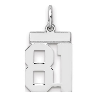 Sterling Silver Number 81 Pendant