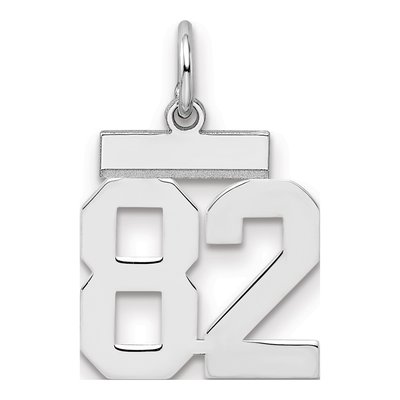 Sterling Silver Number 82 Pendant