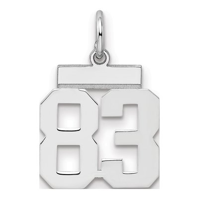 Sterling Silver Number 83 Charm