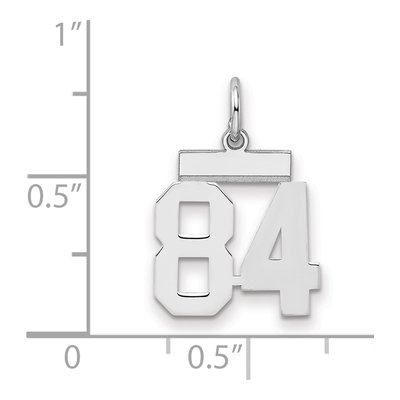 Sterling Silver Number 84 Charm – view 2
