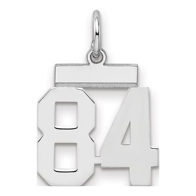 Sterling Silver Number 84 Charm