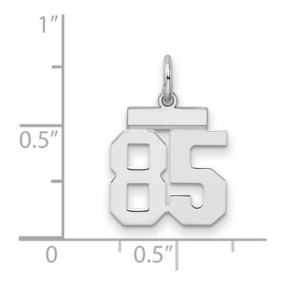 Sterling Silver Number 85 Charm – view 3