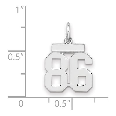 Sterling Silver Number 86 Charm – view 2