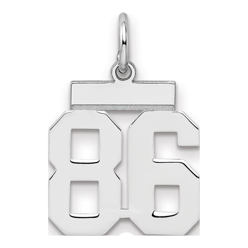 Sterling Silver Number 86 Charm