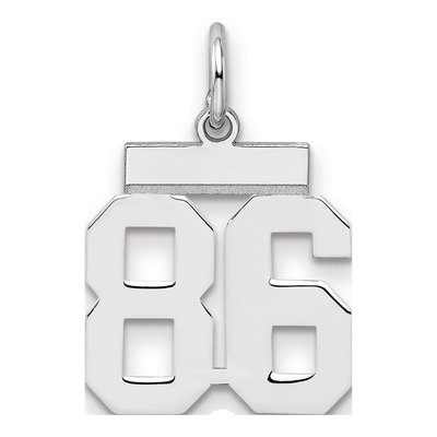 Sterling Silver Number 86 Charm