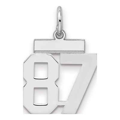 Sterling Silver Number 87 Charm