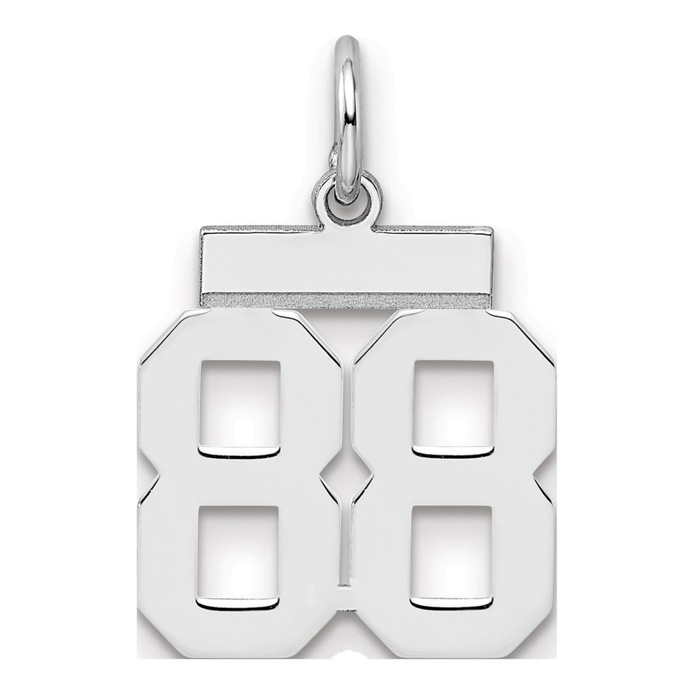 Sterling Silver Number 88 Charm