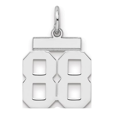 Sterling Silver Number 88 Charm