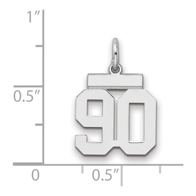 Sterling Silver Number 90 Charm – view 2