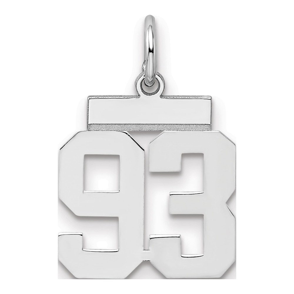 Sterling Silver Number 93 Charm