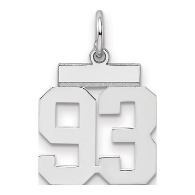 Sterling Silver Number 93 Charm