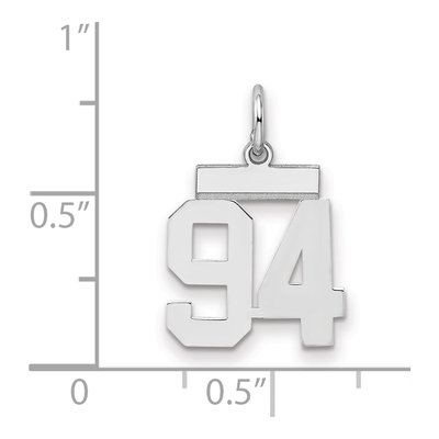 Sterling Silver Number 94 Charm – view 3