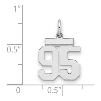 Sterling Silver Number 95 Charm – view 2