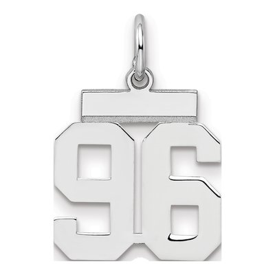 Sterling Silver Number 96 Charm