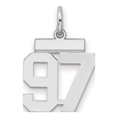 Sterling Silver Number 97 Charm