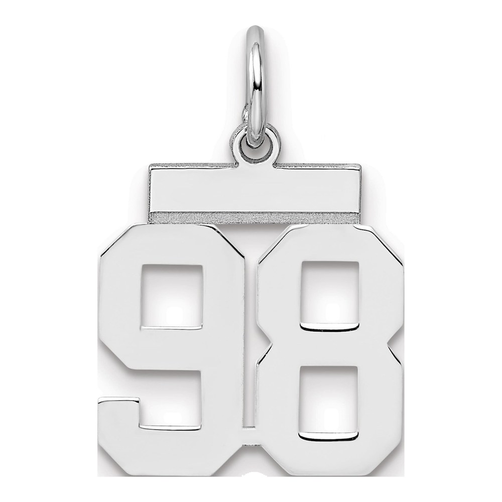 Sterling Silver Number 98 Charm