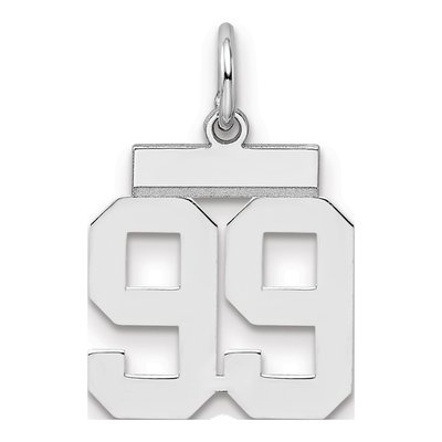 Sterling Silver Number 99 Pendant