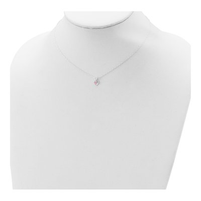 Girls' Sterling Silver Pink CZ Heart Jewelry Set – view 5