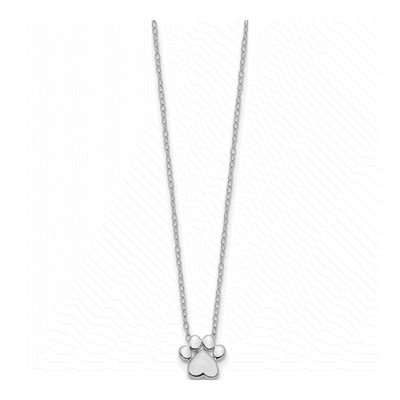 Sterling Silver Paw Print Necklace & Earring Set – view 6