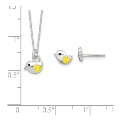 Girls' Sterling Silver Bird Necklace & Earring Set – view 7